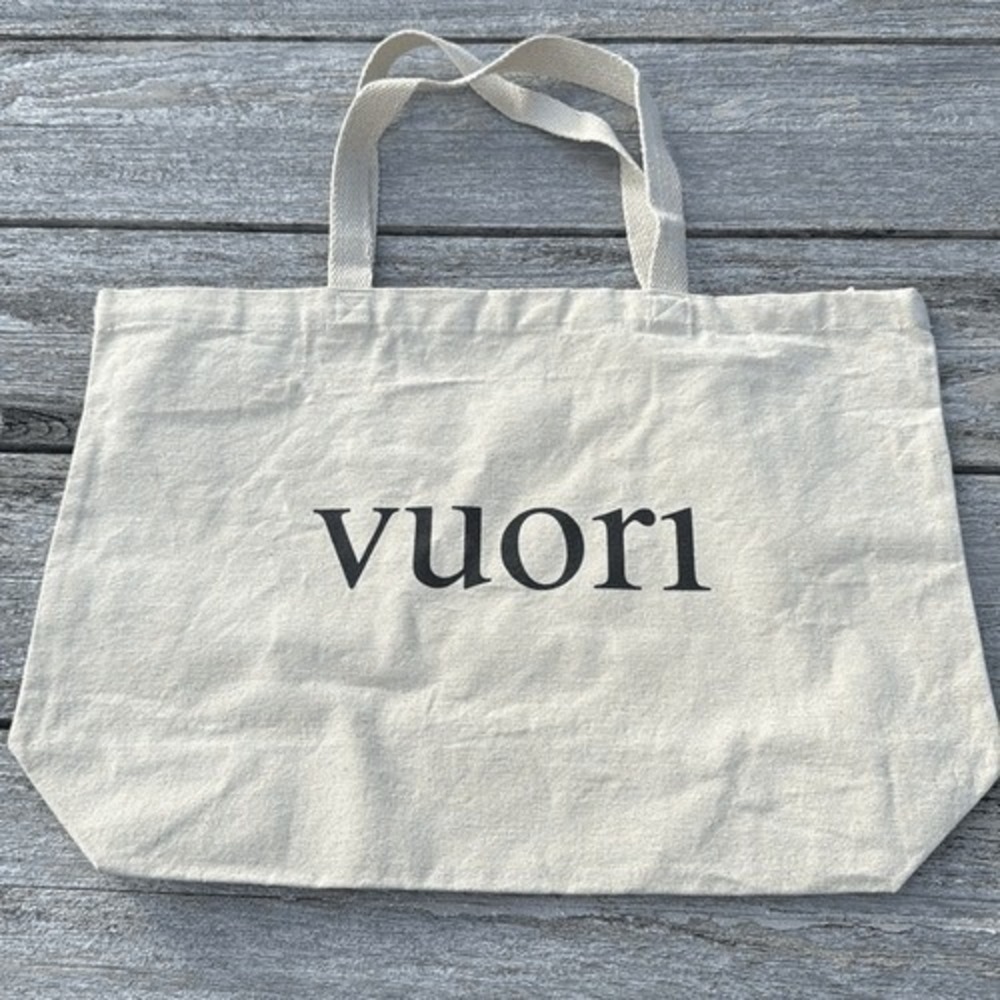 Vuori Canvas Tote Bag Natural NWOT Logo Carryall 🤍✨